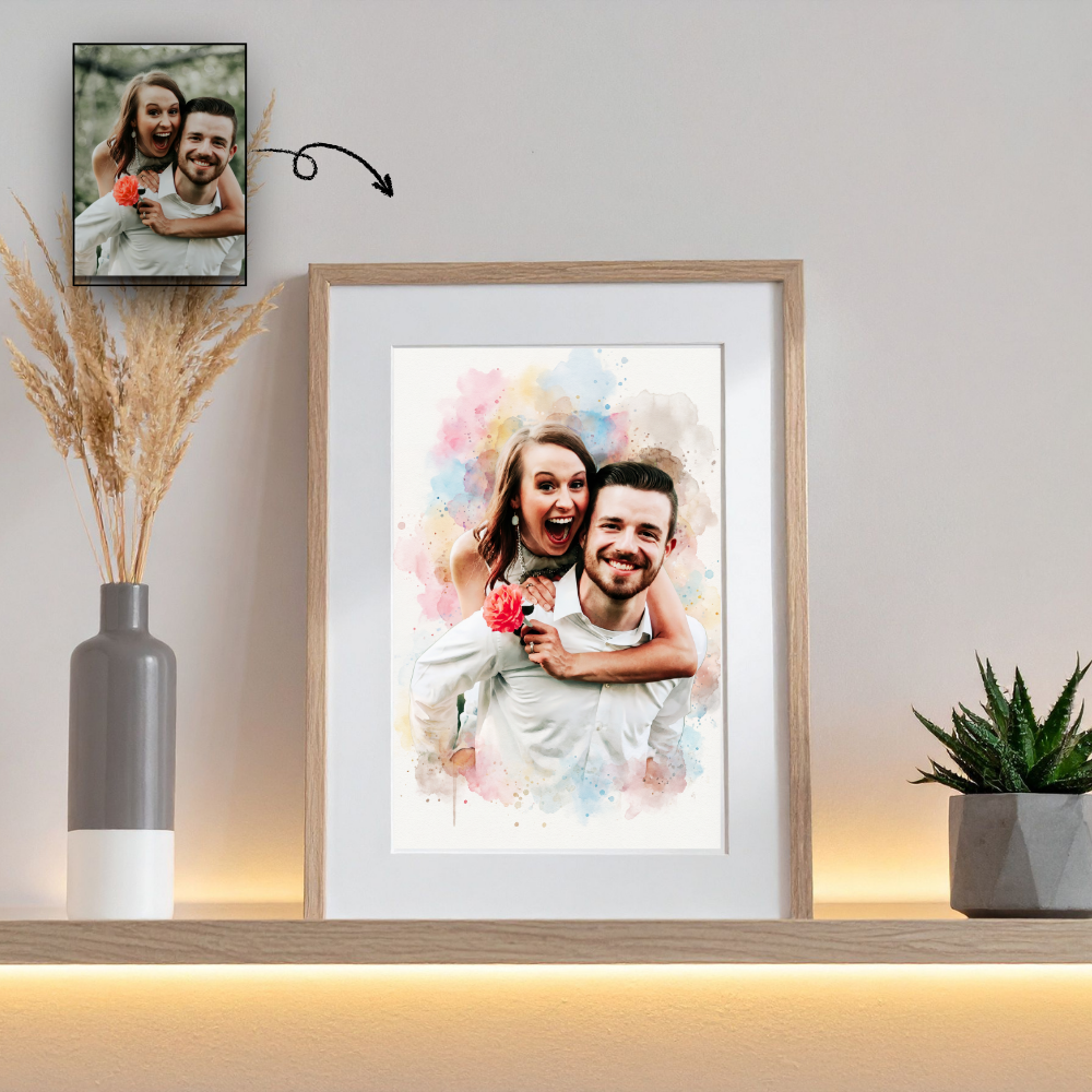 Personalised Watercolor Portrait (Digital File)