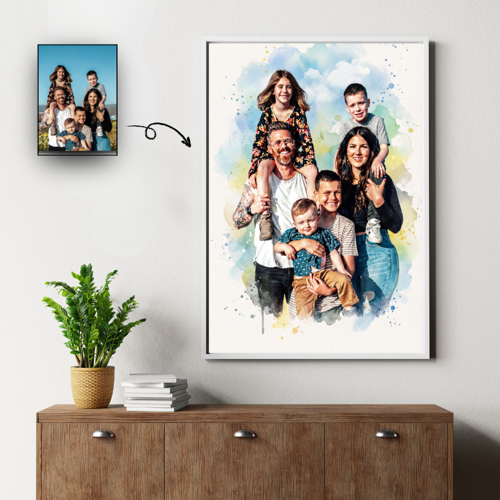 Personalised Watercolor Portrait (Digital File)